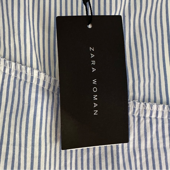 NWT Zara Embroidered Floral Striped Ruffle Tiered Tie Waist Mini Skirt Size Sm - Picture 8 of 10